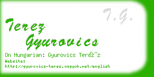 terez gyurovics business card